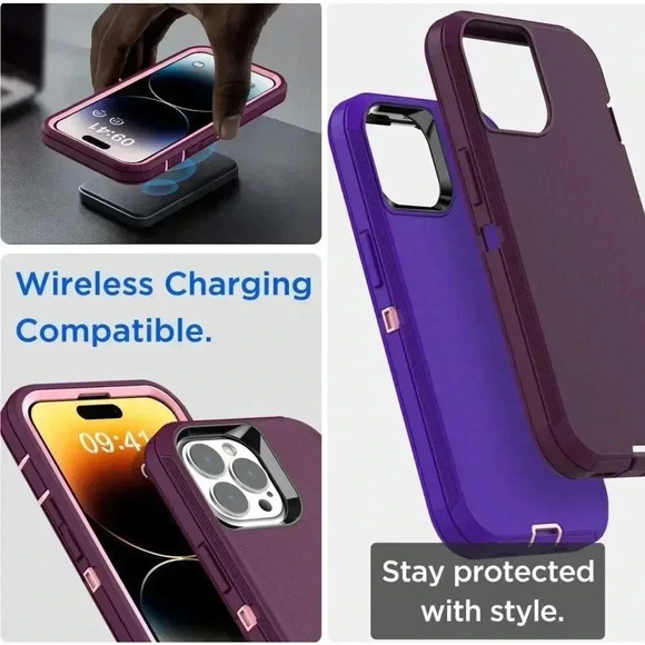 Hybrid Case For Apple iPhone 14 Pro Max 2 In 1 Shockproof Heavy Duty Guard Cover - Picture 10 of 11